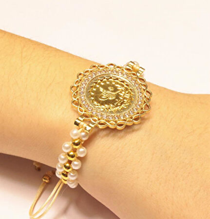 Yarım Reşat Baskı Altınlı Bileklik RB16