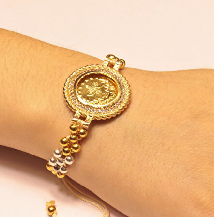 Yarım Reşat Baskı Altınlı Bileklik RB20