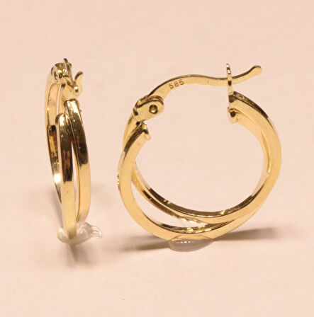 14 Ayar Altın Halka Küpe 25102