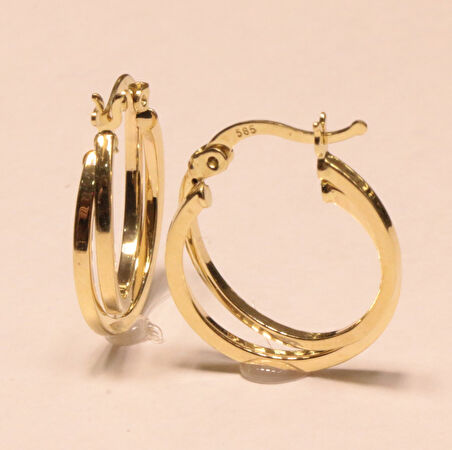 14 Ayar Altın Halka Küpe 25102