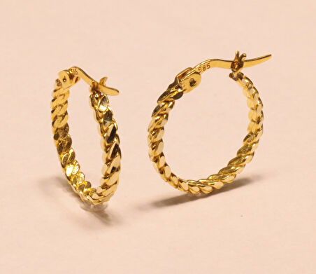 14 Ayar Altın Üçlü Burma Küpe