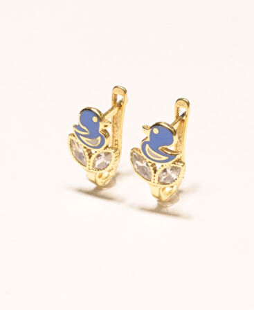 Altın Civciv Figürlü Bebek Küpesi