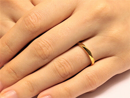 22 Ayar Altın Minimal Yüzük