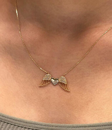 14 Ayar Altın Melek Kolye