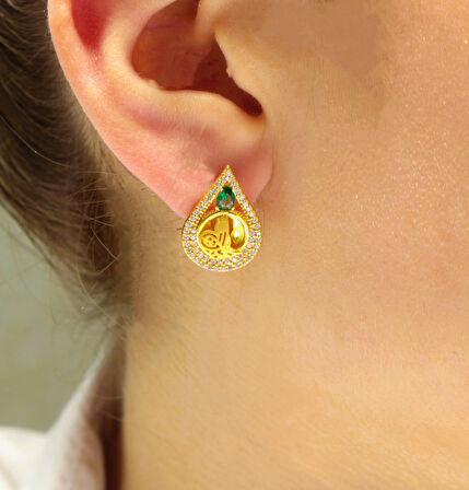 Altın Tuğra Model Küpe 35153