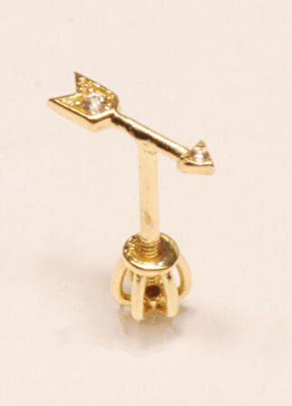  14 Ayar Altın Piercing Tragus Küpe 25114-T009