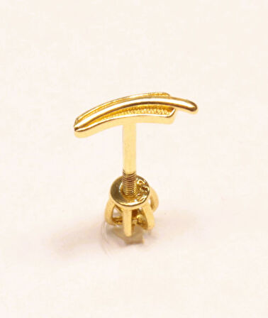  14 Ayar Altın Piercing Tragus Küpe T015