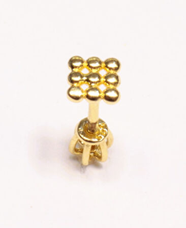  14 Ayar Altın Piercing Tragus Küpe T019