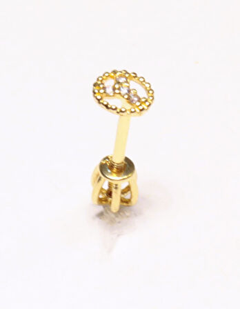  14 Ayar Altın Piercing Tragus Küpe 25114-T024