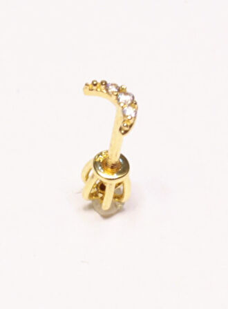  14 Ayar Altın Piercing Tragus Küpe  T030