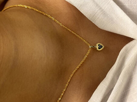  14 Ayar Altın Nazar Boncuklu Halat Zincir