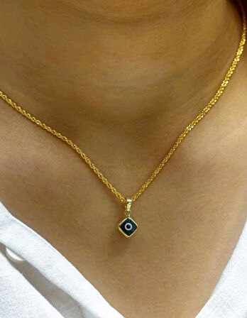  Altın Nazar Boncuklu Halat Zincir