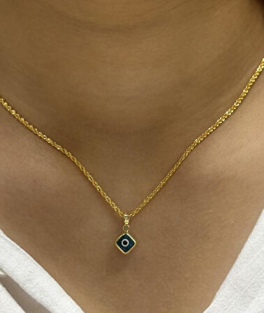  Altın Nazar Boncuklu Halat Zincir