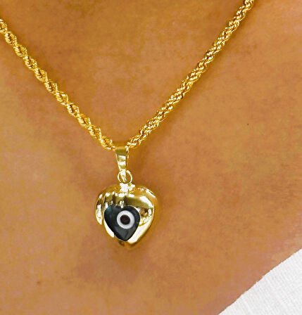  14 Ayar Altın Nazar Göz Boncuk Kolye Ucu 26089-5