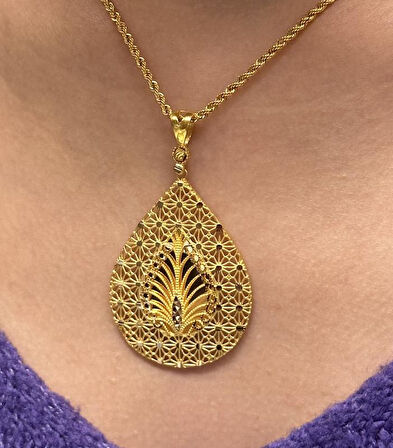 Altın Dorika Toplu Kolye Ucu  37005-2