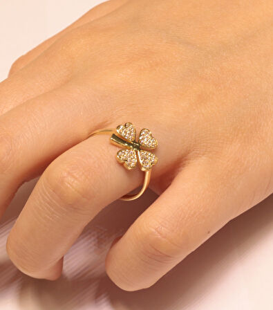  Altın Yonca Model Yüzük