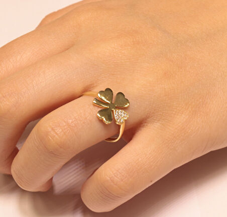 Altın Yonca Model Yüzük