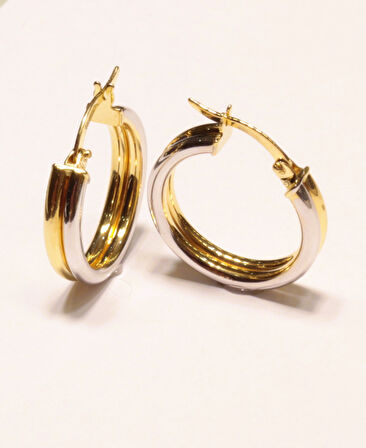  14 Ayar Altın Halka Küpe 25123