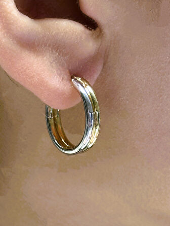  14 Ayar Altın Halka Küpe 25123