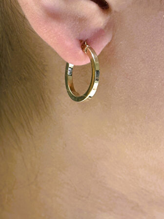  14 Ayar Altın Halka Küpe 25131