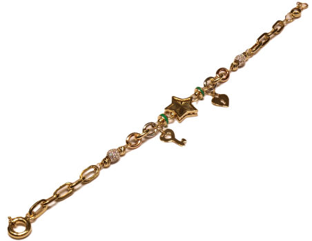  14 Ayar Altın Charm Model Yıldız Bileklik