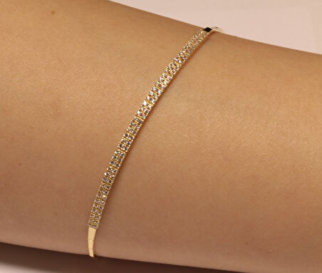 Altın Su Yolu Taşlı Set Takım