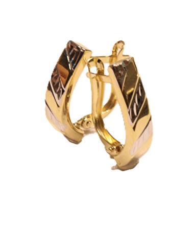  14 Ayar Altın Taşsız J Küpe 25198