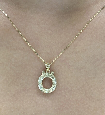  14 Ayar Altın 3 Boyutlu Ö Harfi