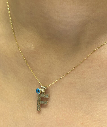 Altın F Harfli Aynalı Zincir