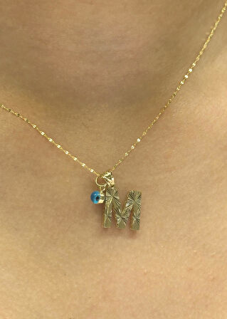  Altın M Harfli Aynalı Zincir