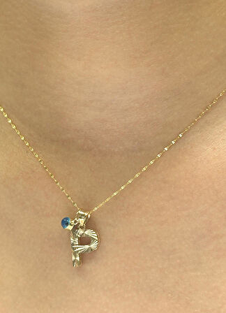 Altın P Harfli Aynalı Zincir