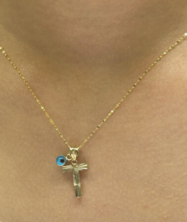 Altın T Harfli Aynalı Zincir