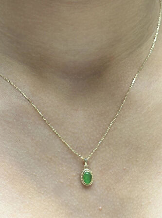 Doğal Taş Kolye Uç Zincir