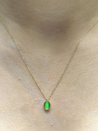  Altın Doğal Taş Kolye Uç Zincir