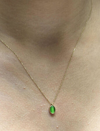  Altın Doğal Taş Kolye Uç Zincir