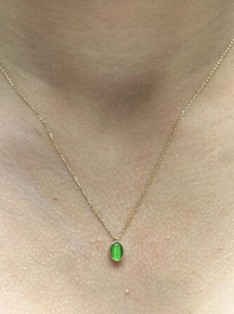  Altın Doğal Taş Kolye Uç Zincir