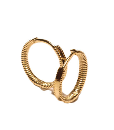  14 Ayar Altın Ajda Model Halka Küpe