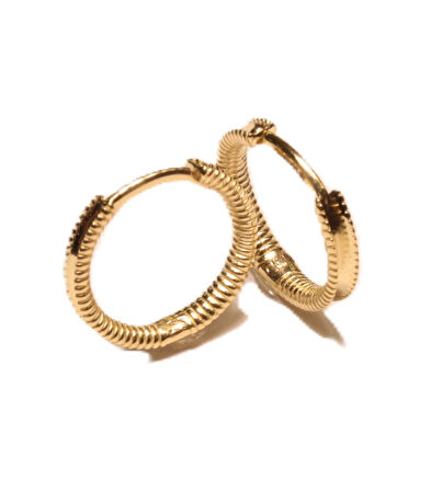  14 Ayar Altın Ajda Model Halka Küpe