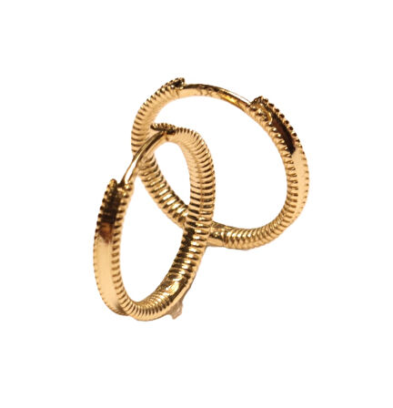  14 Ayar Altın Ajda Halka Küpe