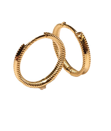  14 Ayar Altın Ajda Halka Küpe