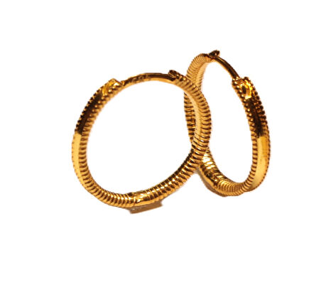 14 Ayar Altın Ajda Halka Küpe 25204