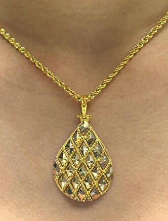  14 Ayar Altın Baklava Model Kolye Ucu 2720-10