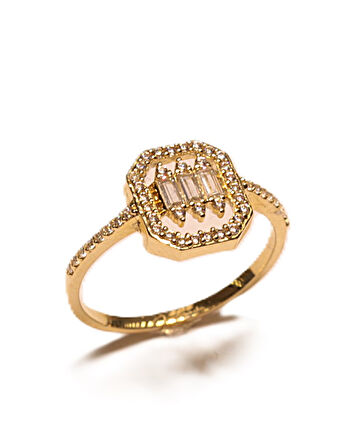 14 Ayar Altın Baget Taşlı Yüzük 242001