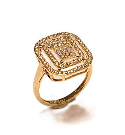  Altın Baget Taş Yüzük 34290