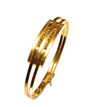 14 Ayar Altın Kaburga Kelepçe Bilezik