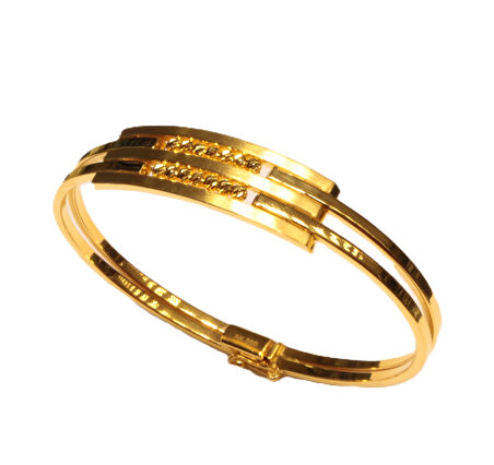 14 Ayar Altın Kaburga Kelepçe Bilezik