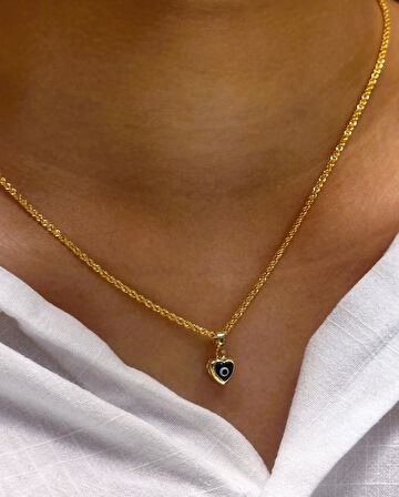  14 Ayar Altın Nazar Boncuklu Halat Zincir  26092