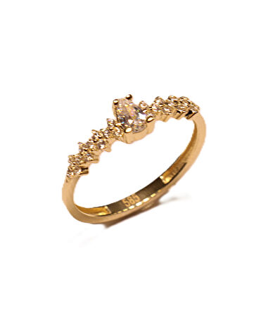 14 Ayar Altın Damla Model Su Yolu Düğün-Nişan Seti