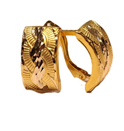  14 Ayar Altın Taşsız J Küpe