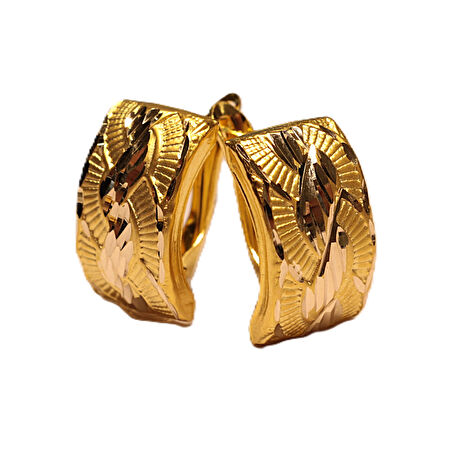  14 Ayar Altın Taşsız J Küpe